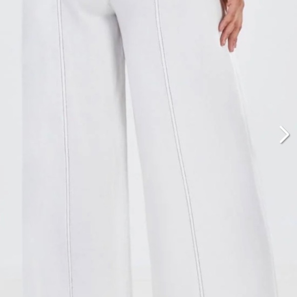 Cassandra Linen Wide-Leg Pant - OFF WHITE / Lg - Picture 4 of 8